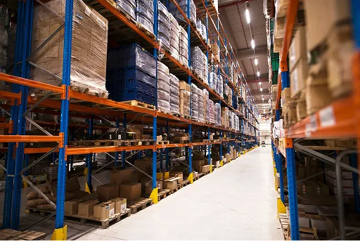 Wholesale warehouse counter with a POS terminal